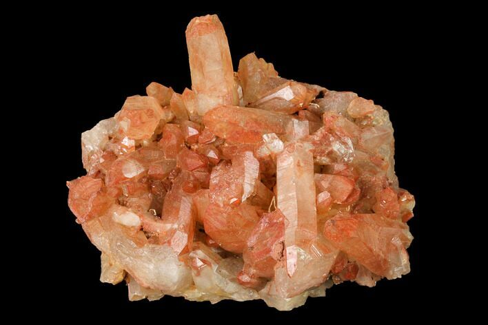 Natural, Red Quartz Crystal Cluster - Morocco #142936